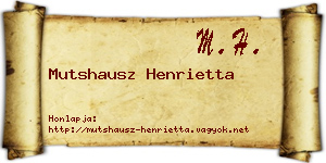 Mutshausz Henrietta névjegykártya